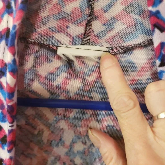 The Tog Shop (no tags) Long Blue Pink Open Cardigan Size Medium - Picture 2 of 7